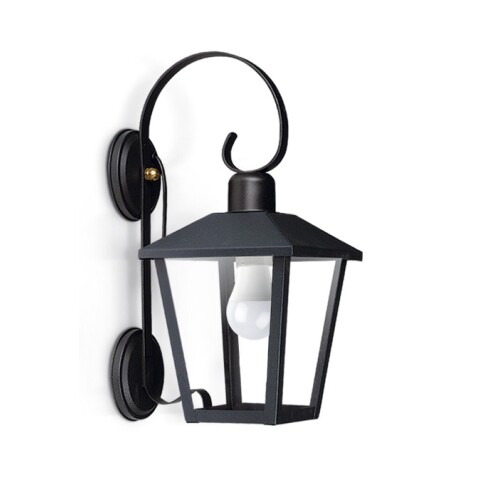 FAROL TRAPEZOIDAL CON MENSULA FIJA E27 NEGRO FAROL TRAPEZOIDAL CON MENSULA FIJA E27 NEGRO