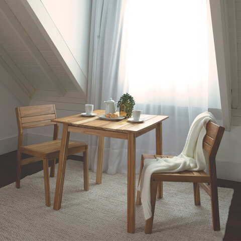 Mesa cuadrada de madera 74cm. "VERONA" -TRAMONTINA TB7105