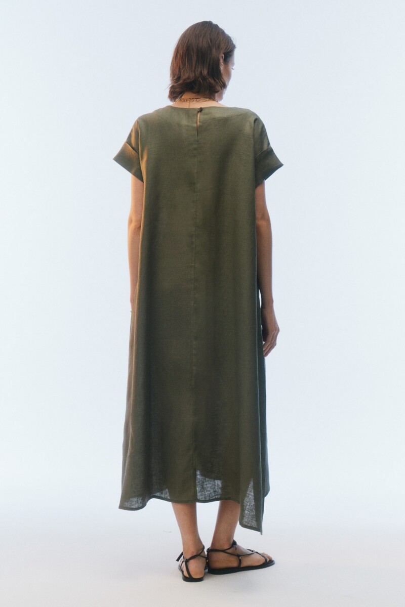 VESTIDO NATSUKI LARGO Verde Militar