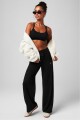 Pantalón Cloud Jersey Wide Leg Pant Mujer Black