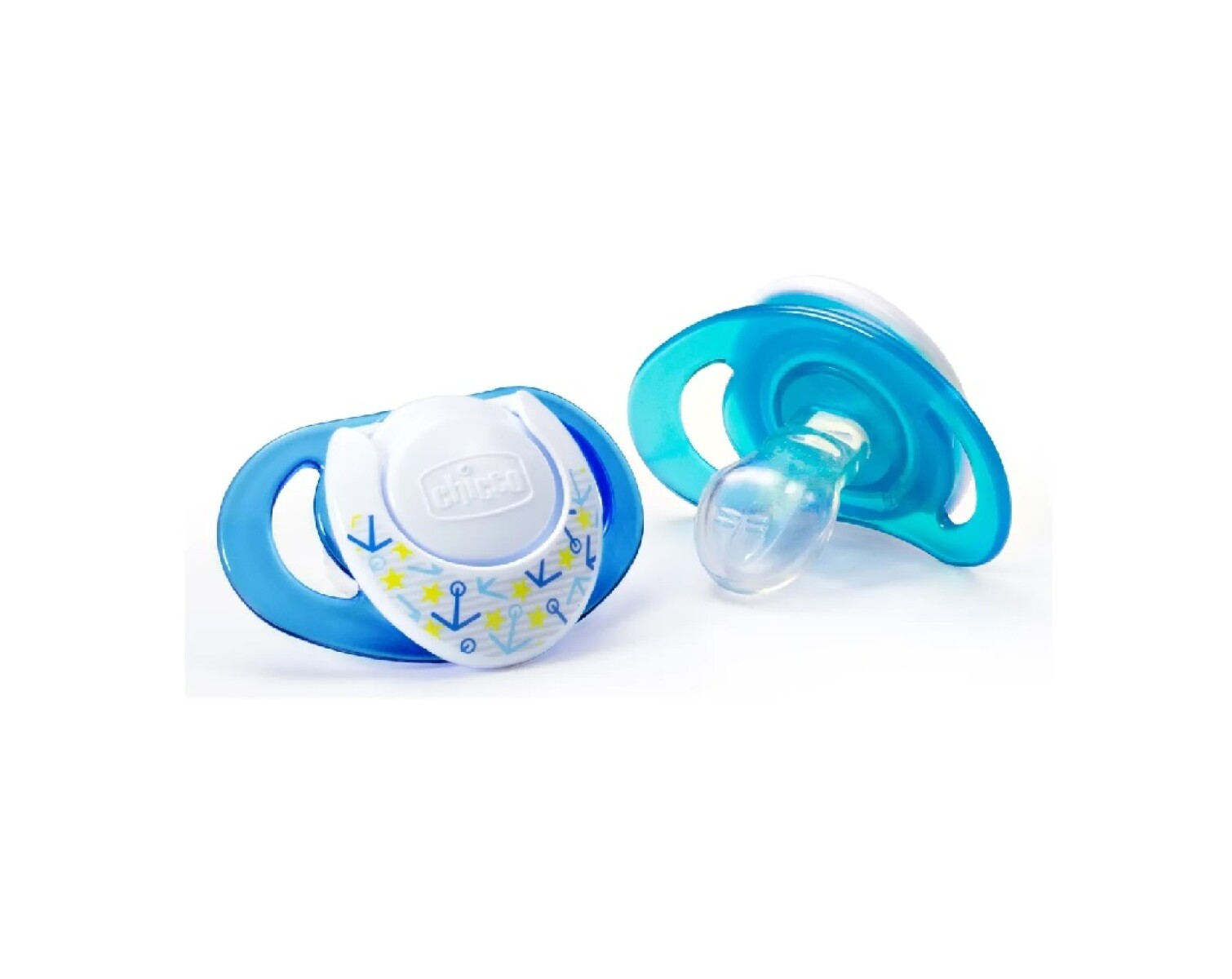 Set x2 chupetes chicco 12 a 36m - celeste 