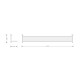 TOALLERO REPISA METAL MANCHESTER CROMO BRILLANTE 60 CM CROMO