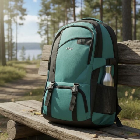 Mochila Urbana Arye 390 Durazno con Portanotebook Verde