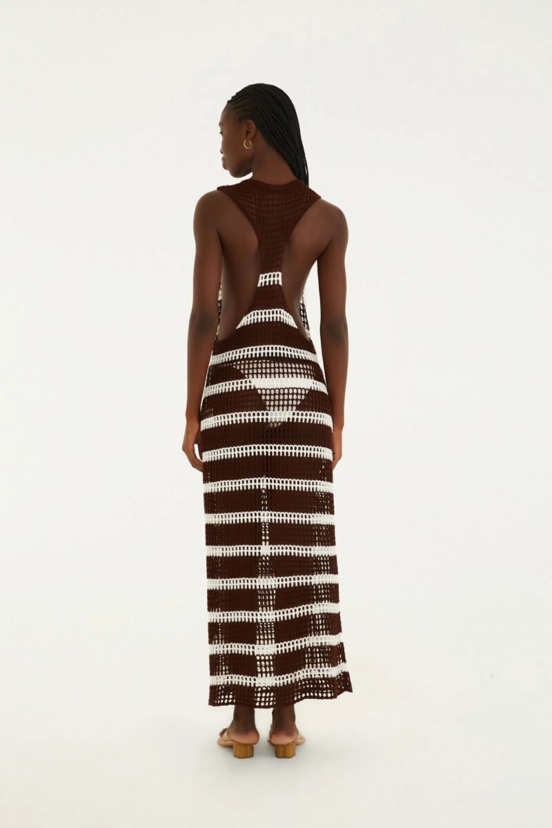 VESTIDO CROCHET Marron