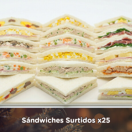 25 Sándwiches Triangulares Surtidos 000