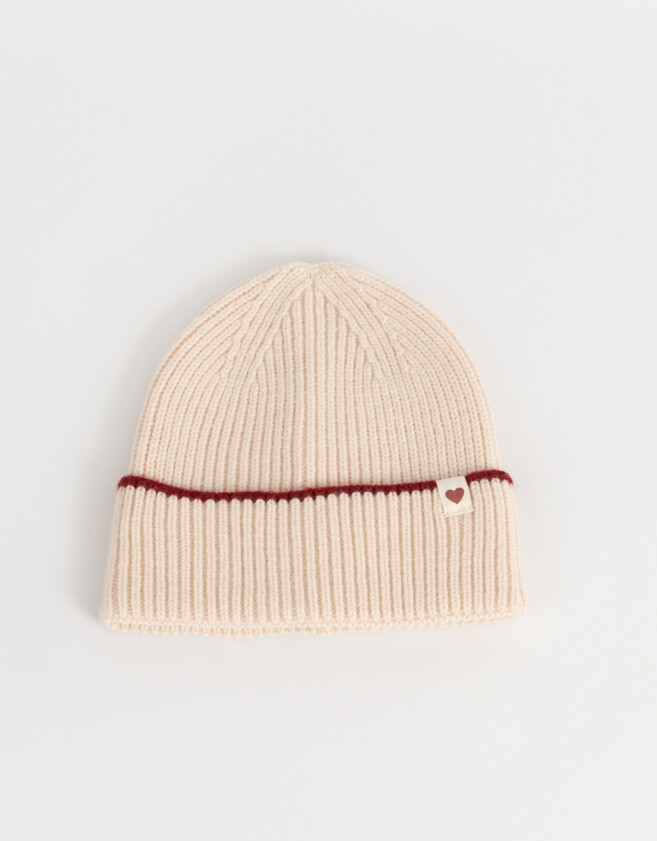 Gorro Romántico Gorro Tejido Con Tag - Rosa Viejo
