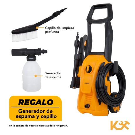 Hidrolavadora Kingsman eléctrica portátil alta presión 1600w 138 bar Hidrolavadora Kingsman eléctrica portátil alta presión 1600w 138 bar