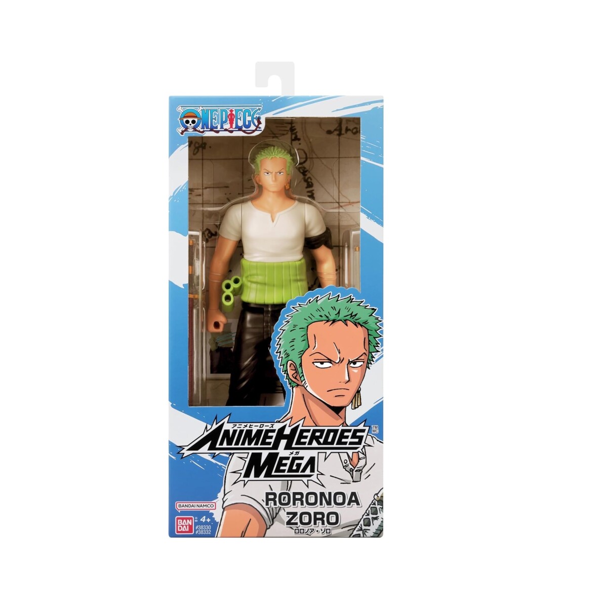 Anime Heroes Mega One Piece Zoro 30 cm Articulado Bandai 
