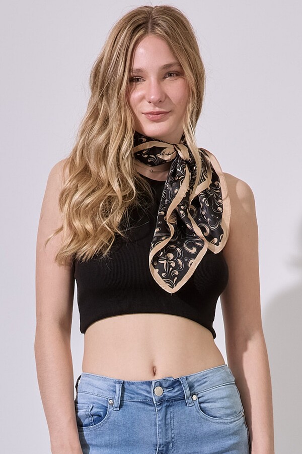 Bandana Arabescos NEGRO/BEIGE