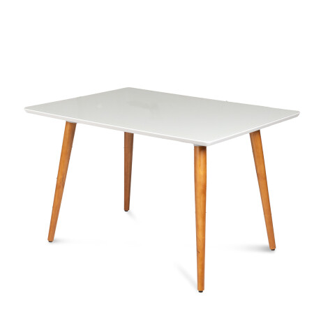 Mesa de Comedor Veneza Blanco y Cedro