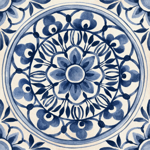 Porcelanato Decorado Avorio 20X20Cm Piso Pared GAMAS DE AZUL