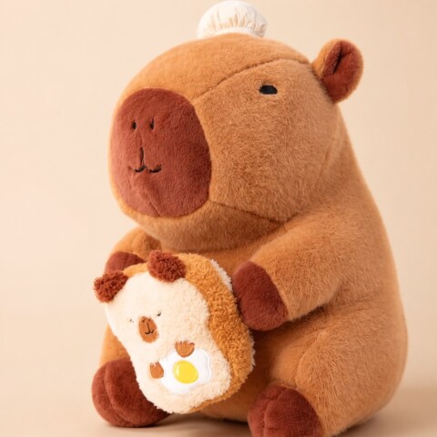PELUCHE 35 CM (CAPIBARA MARRÓN CON TOSTADA) PELUCHE 35 CM (CAPIBARA MARRÓN CON TOSTADA)