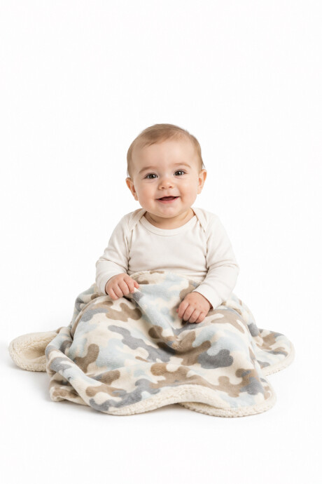Manta reversible Para Bebé Camuflado