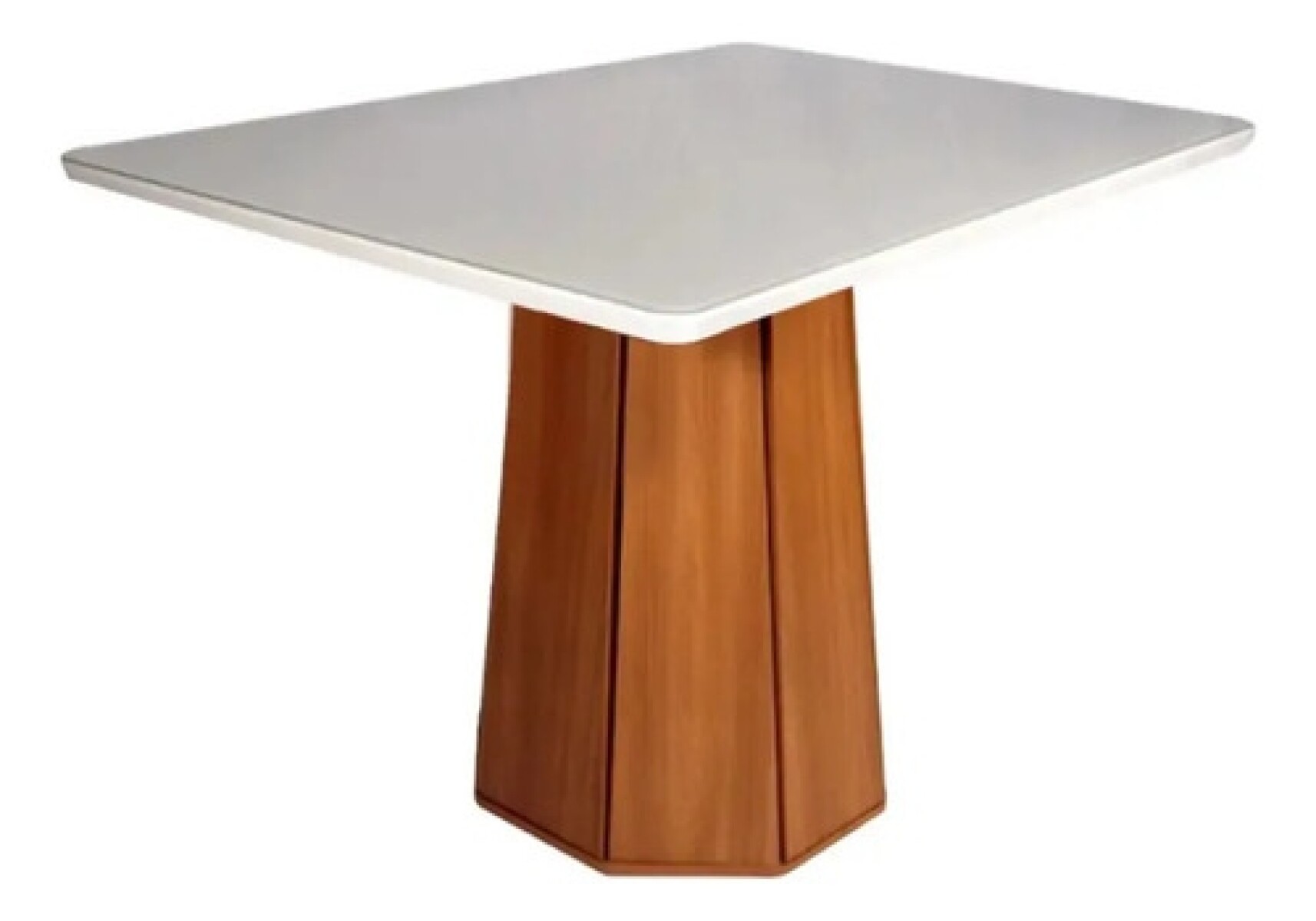Mesa De Comedor Jade Rectangular 120x80 Cm Vidrio Moderna - Blanco 1 