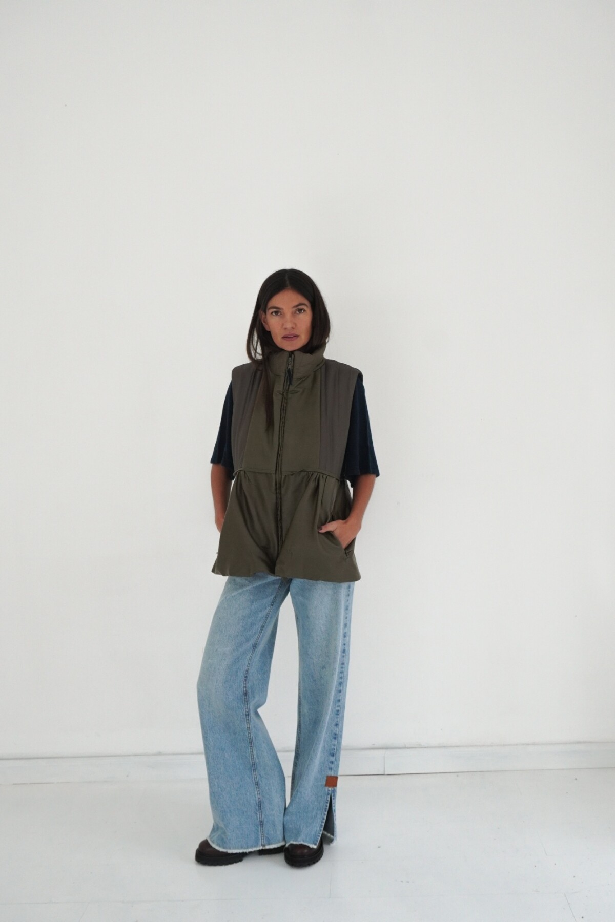 Lady Safari Vest Verde Seco