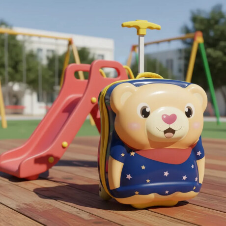 Valija Infantil Rígida Mochila Maleta Pequeña Escuela Viaje Azul