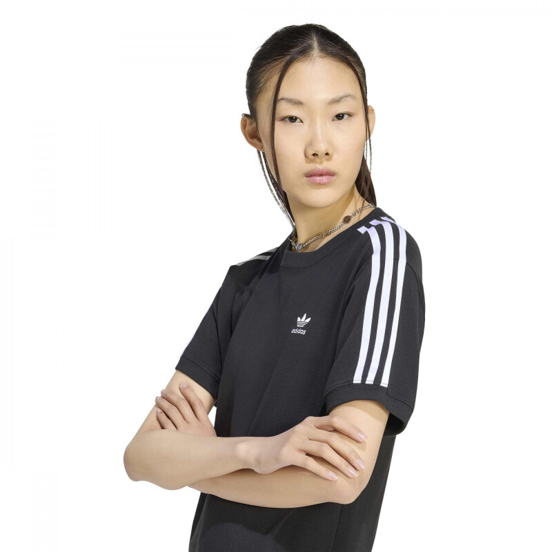 REMERA ADIDAS 3 STRIPE TEE MUJER IU2420 Negro