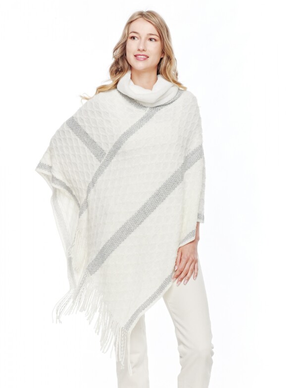 Poncho Cuello Velour BLANCO