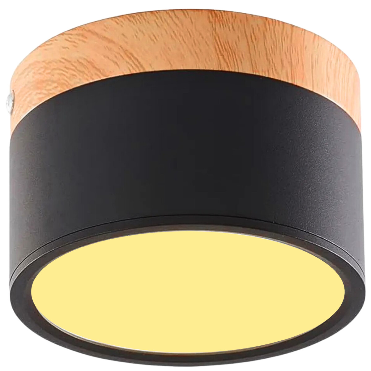 Plafón LED Techo 11cm Madera Nordico Moderno Luz Calida 10W - Variante Gris Calida 