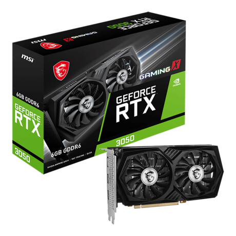 Msi - Tarjeta de Video Geforce Rtx 3050 Gaming X 6G - 6 GB GDDR6. NVIDIA GEFROCE RTX3050. Pci Expres 001