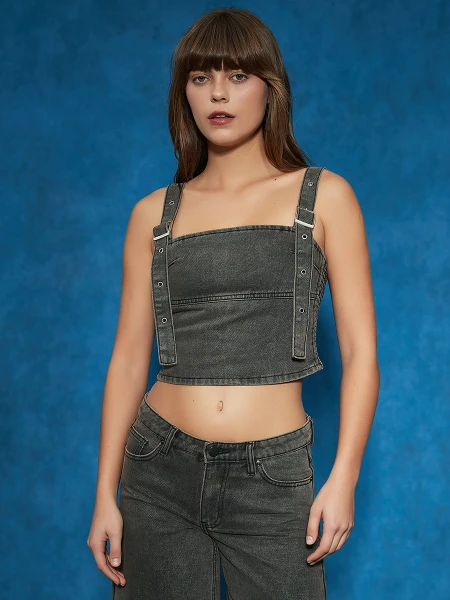 TOP DAMIRA GRIS OSCURO
