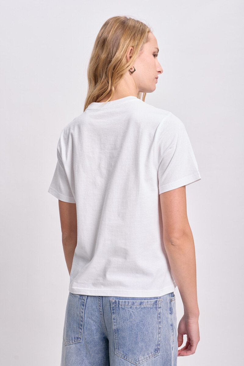 Remera básica estampa Los Angeles Blanco