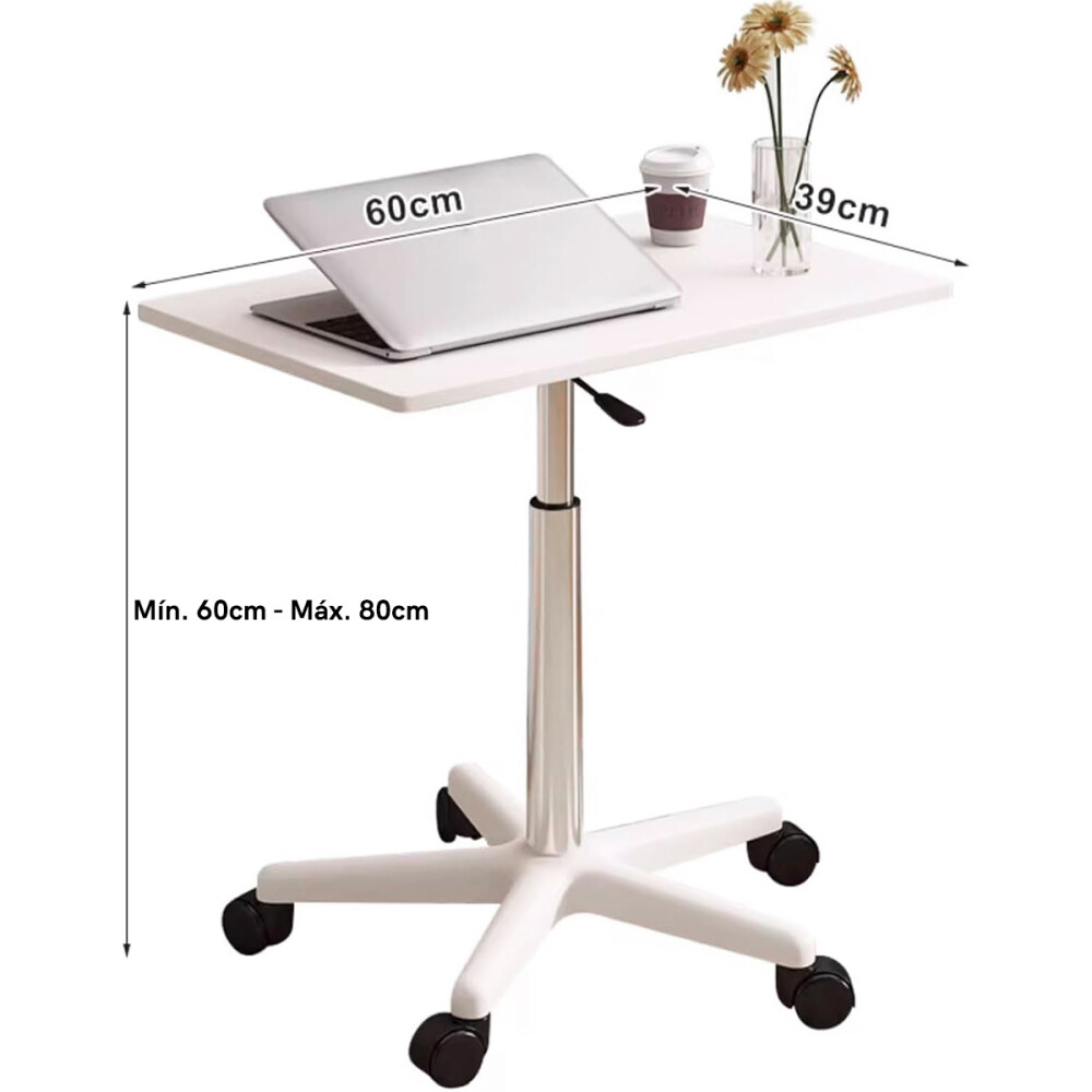 Mesa Portatil Elevable Blanco