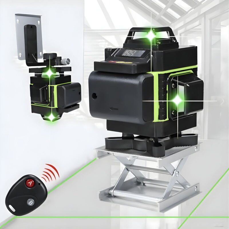 Nivel Láser de Nivelación Rotativa 360 Grados de 16 líneas con Trípode Nivel Láser de Nivelación Rotativa 360 Grados de 16 líneas con Trípode