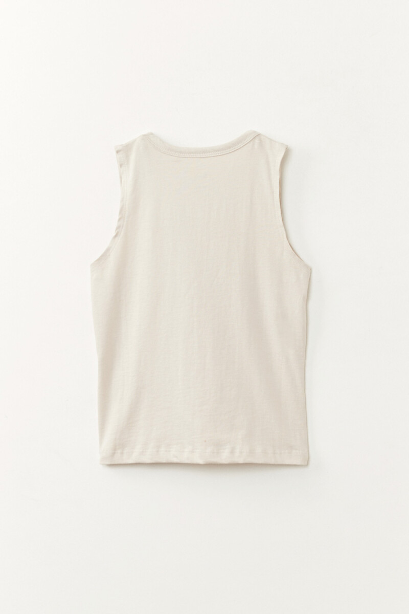 Musculosa básica Beige