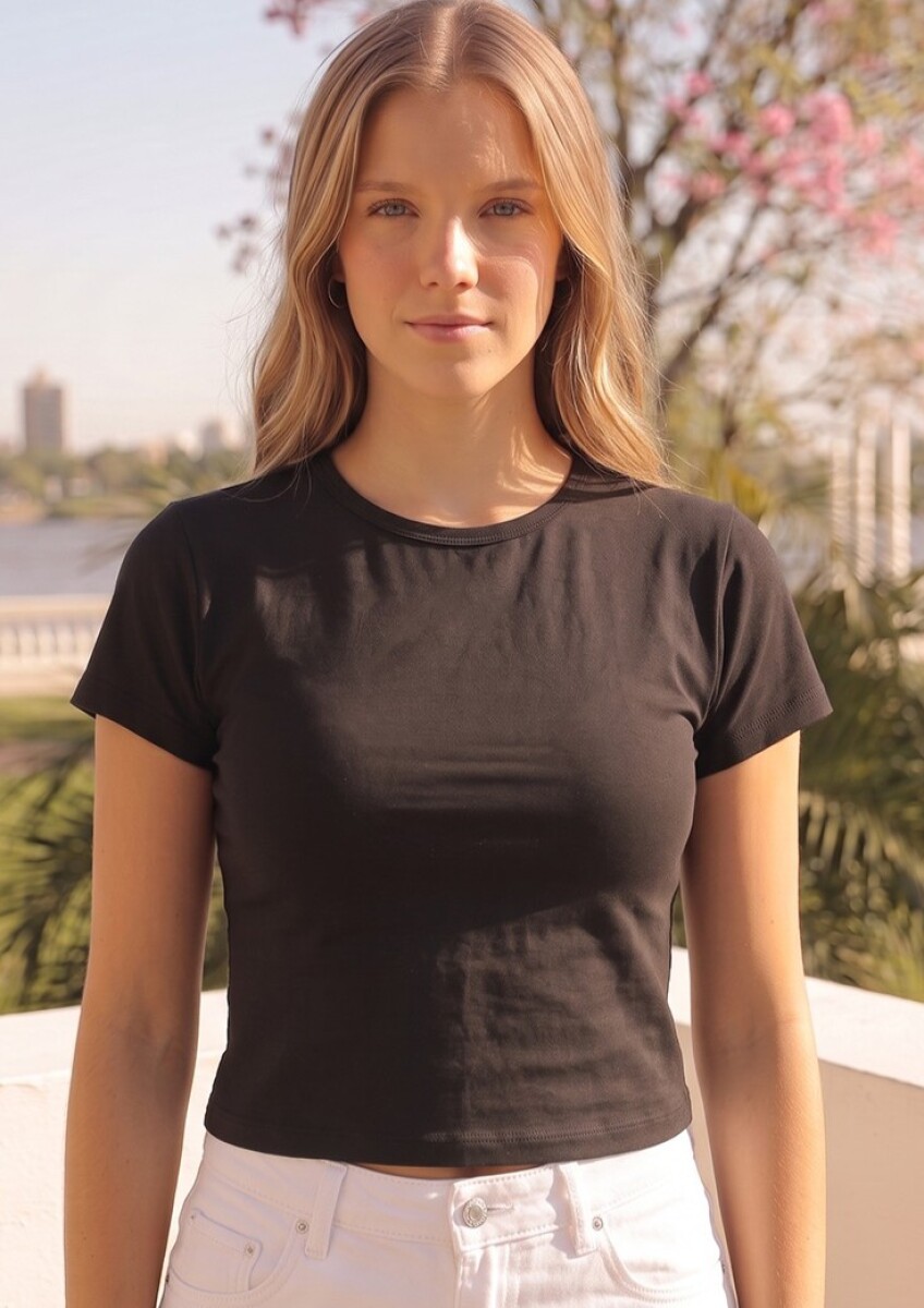Crop Top. - Negro 