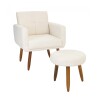 BUTACA Moderna + Puff Havana Tapizada Beige