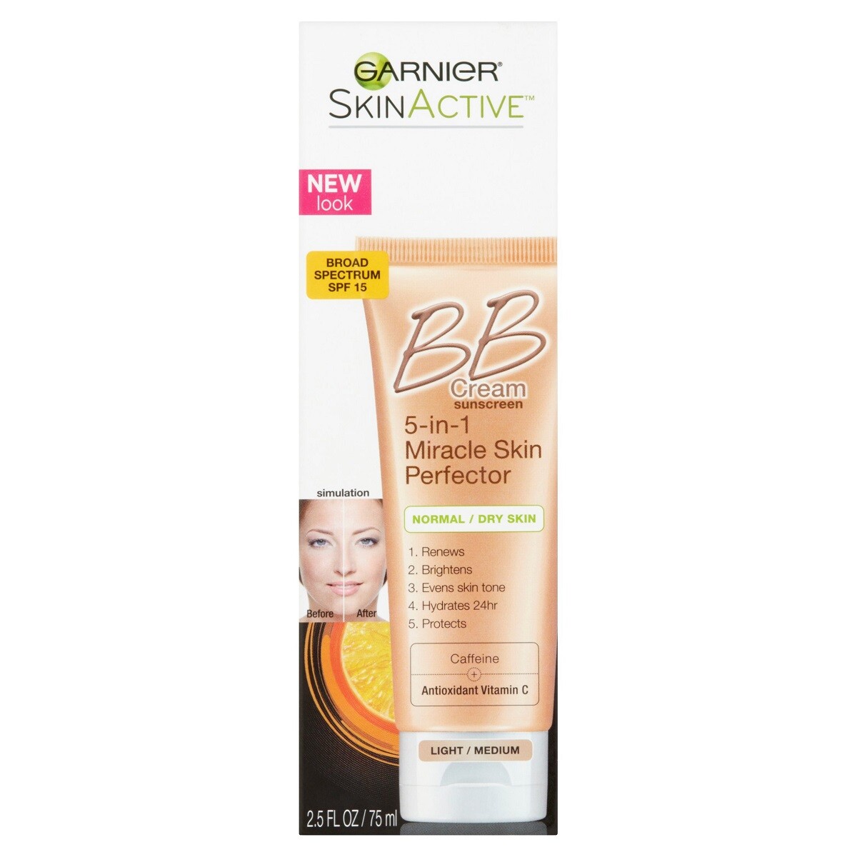 Bb Cream Light/medium Garnier Skin Active 75 Ml. 