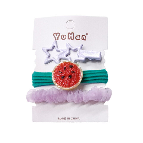 Broche pinza colitas para el cabello 3 pcs frutas Broche Pinza Colitas Para El Cabello 3 Pcs Frutas