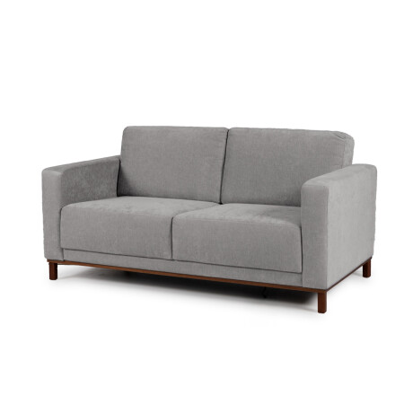 Sofá Barcelo - Tela Microfibra - 2 cuerpos Kruger 06-155 (Ceniza)