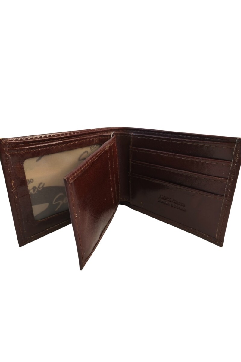 Billetera de cuero volante interior Marrón