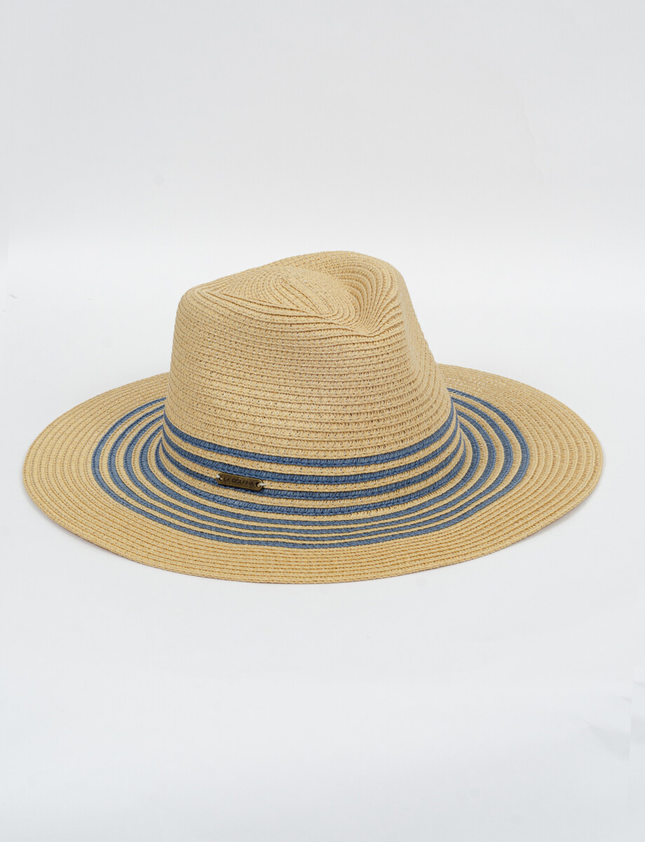 Sombrero combinado beige