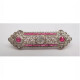 Prendedor Oro 18K Con Brillante Central, Diamantes Y Rubies Prendedor Oro 18K Con Brillante Central, Diamantes Y Rubies