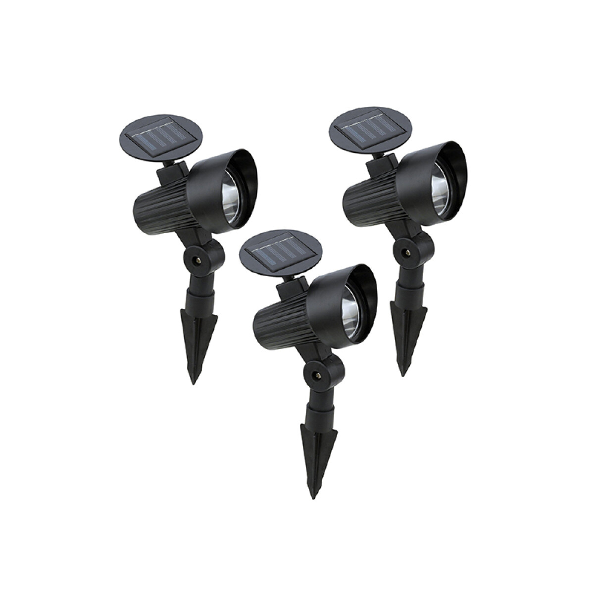 Set 3 pinchos LED solares h:220mm 3x0.24W - EG3815 