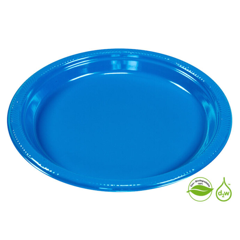 Plato Biodegradable 17cm x10Un Azul