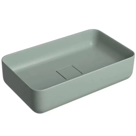 Bacha de apoyo rectangular 50x30 cm verde Pistacho Deca Bacha De Apoyo Rectangular 50x30 Cm Verde Pistacho Deca