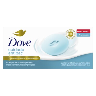 Jabón Dove Antibacterial 90 Grs. 6 Uds. Jabón Dove Antibacterial 90 Grs. 6 Uds.