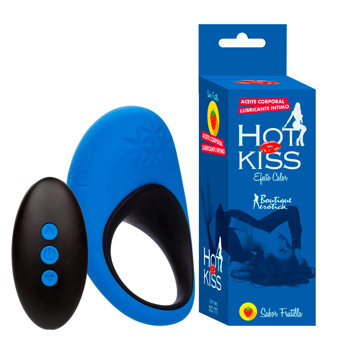 Anillo Vibrador Link Up Remote Max + Aceite Hot Kiss 