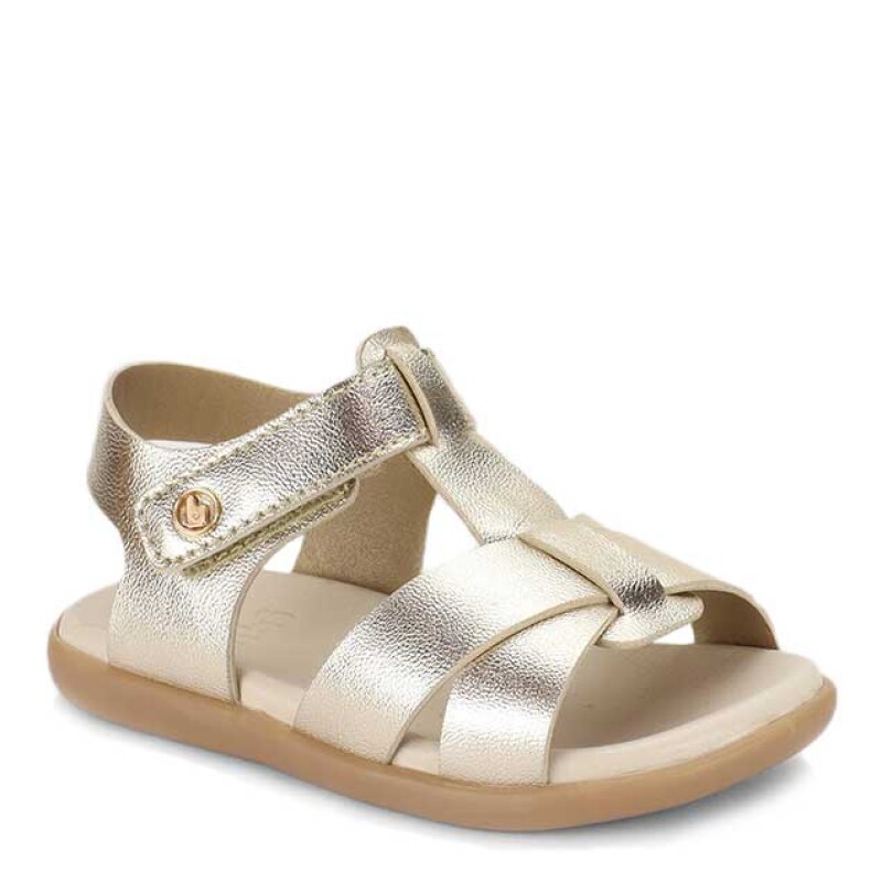 Sandalias de Niña Bibi Baby Soft con Velcro Dorado