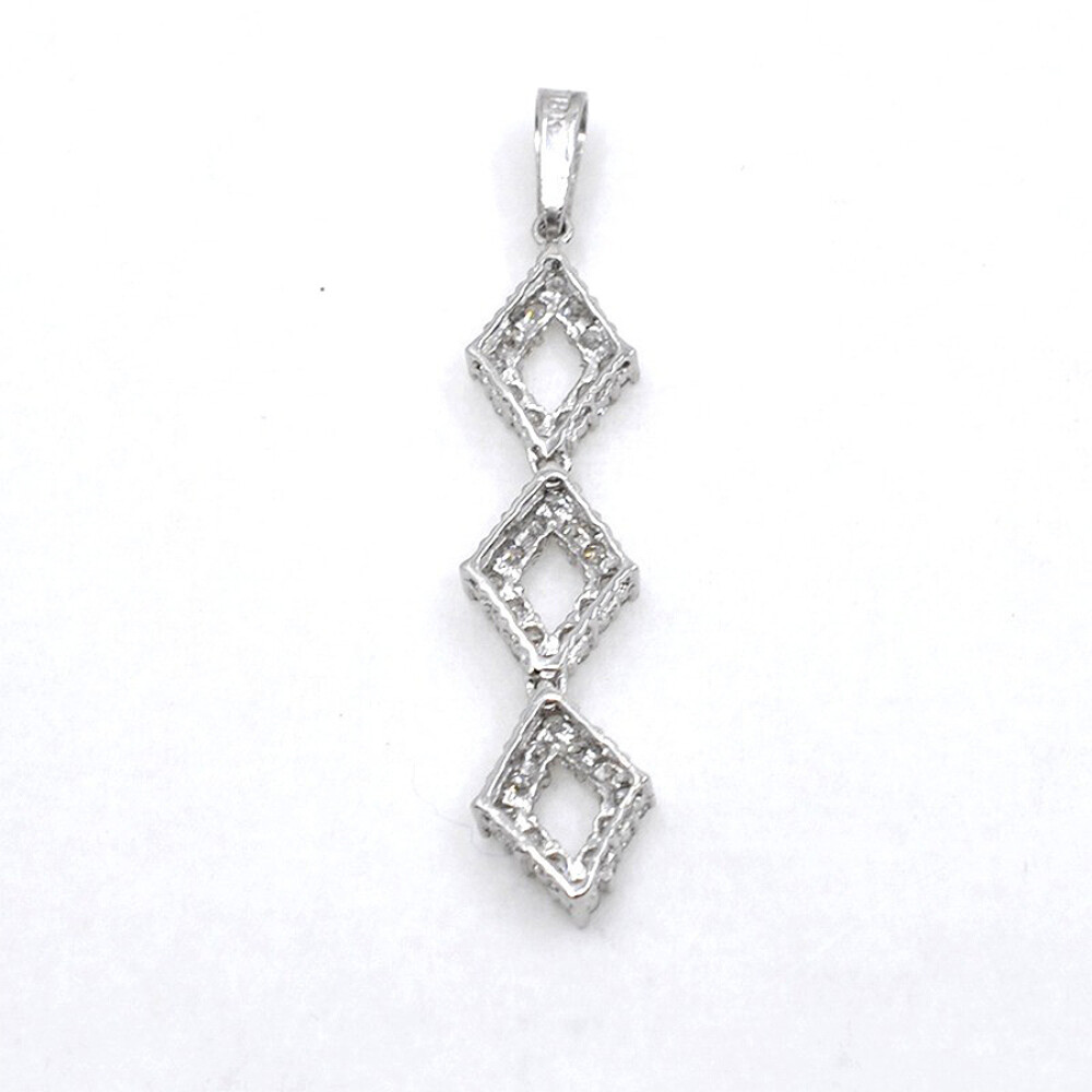 Colgante En Oro 18K Blanco Y Brillantes Colgante En Oro 18K Blanco Y Brillantes