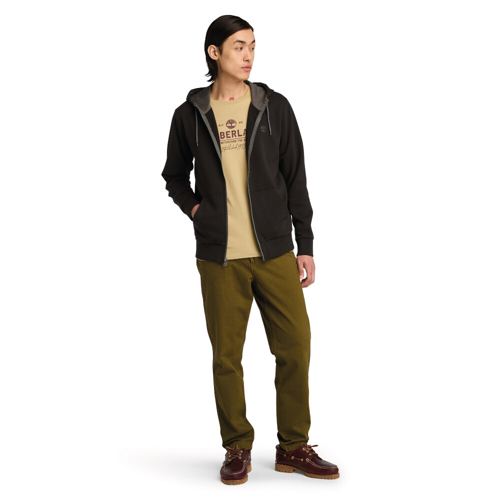 Polera Oyster River Chest Logo Hombre Black-Pavement