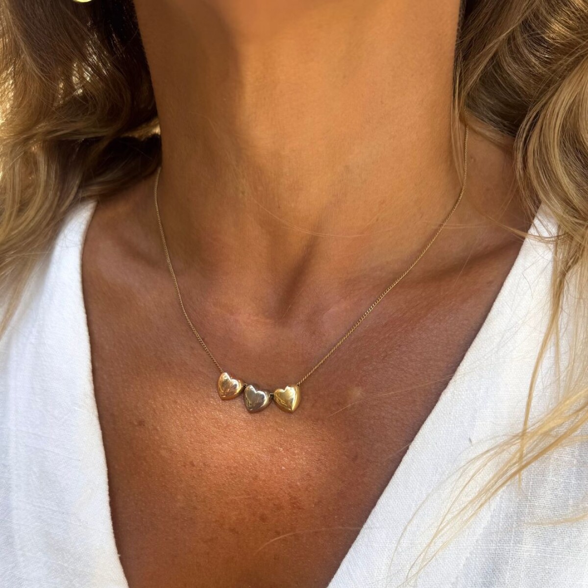 Collar Three Hearts - Oro 18k 