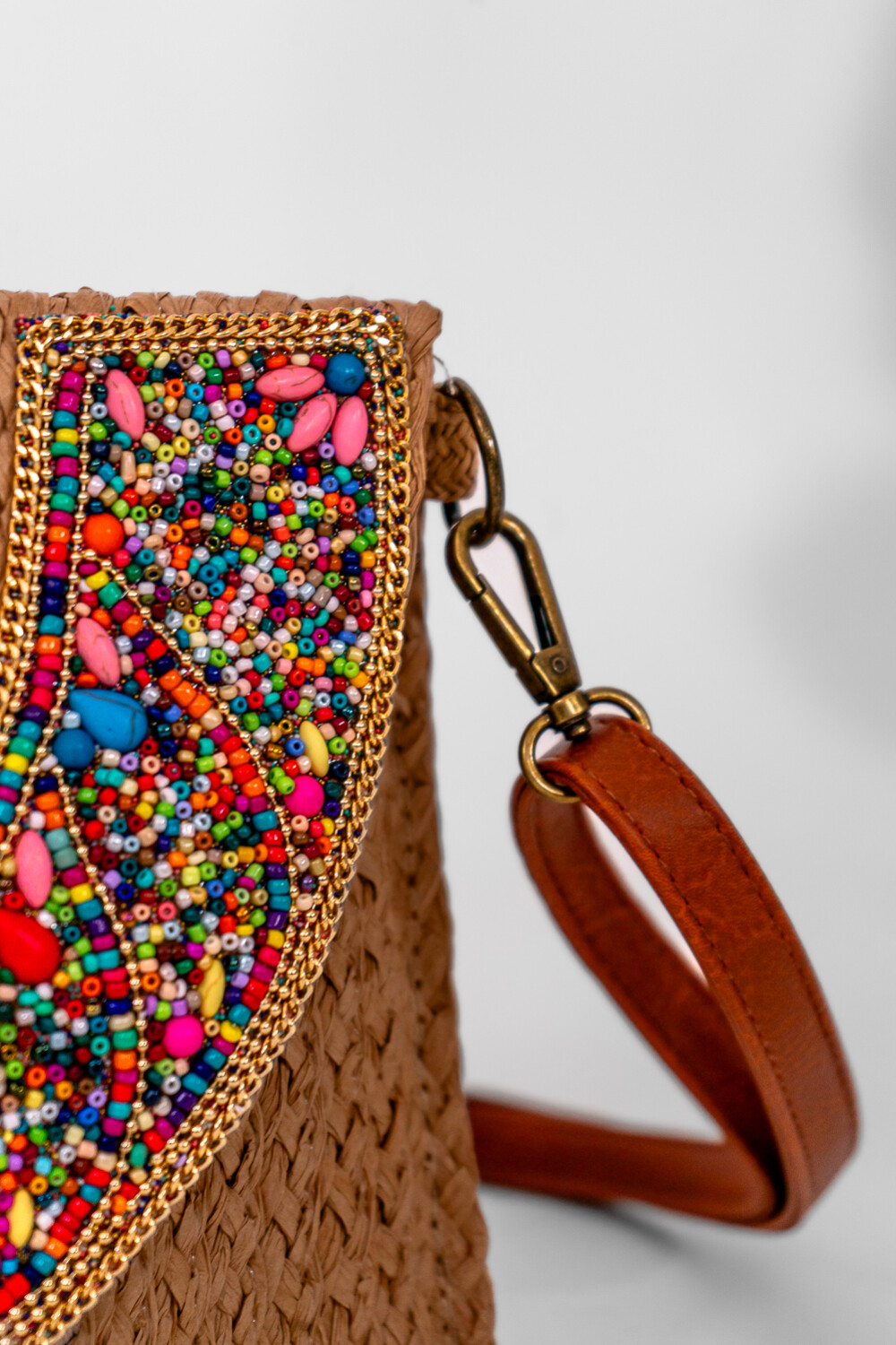 Bandolera Canutillos Marron Medio