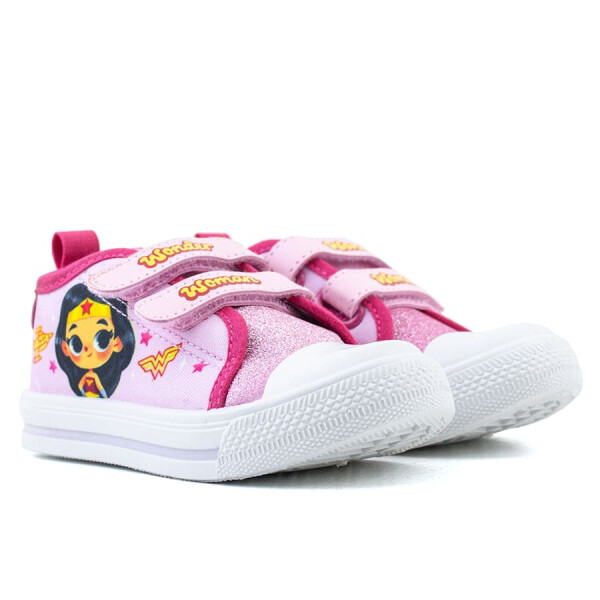Championes DC con velcro WW de Niñas - WWTCSS25004 Rosado