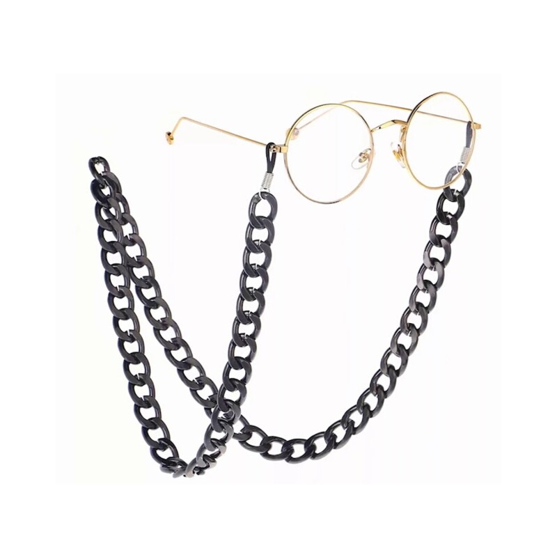 Cadena para lentes y tapabocas en acetato Blanco