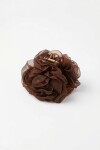 Broche flor marrón